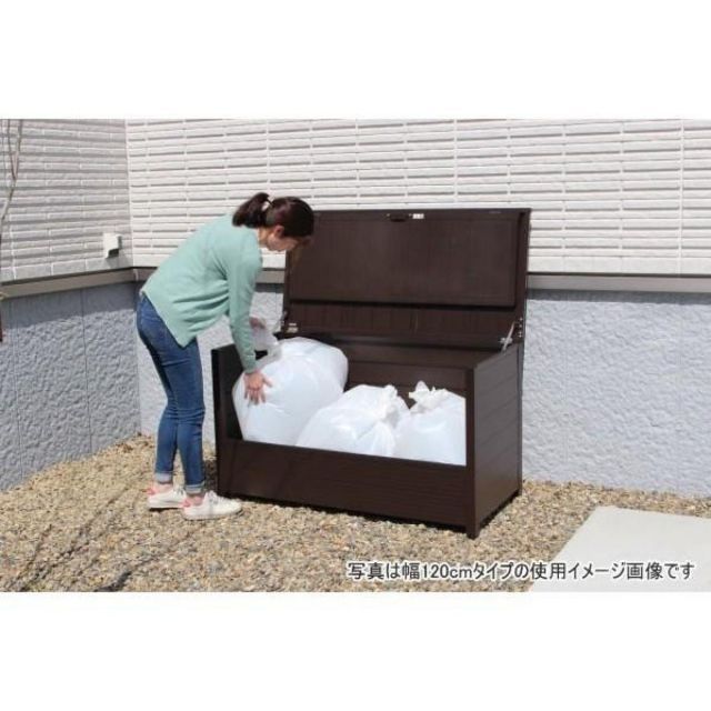 谷村実業 屋外用 アルミダストボックス120 ブラウン W1230×D610×H716 TAN-956-120BR