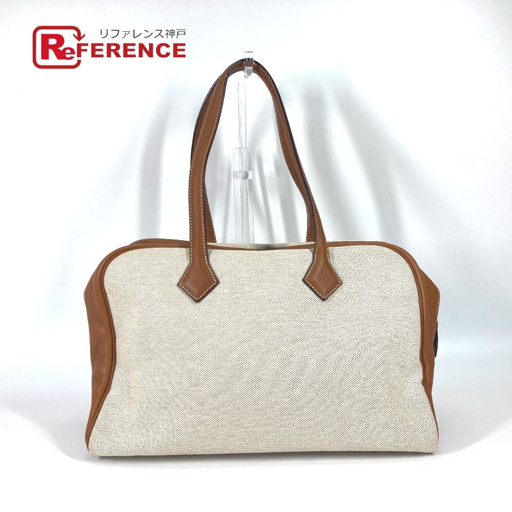 HERMES エルメス ボストンバッグ ヴィクトリア 35 キャンバス