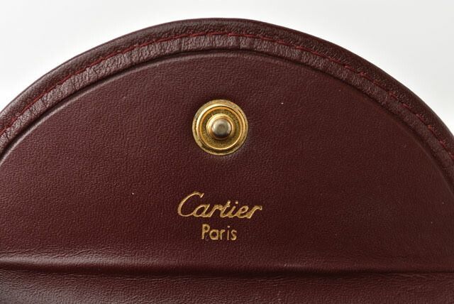 カルティエ コインケース/小銭入れ Cartier 財布 マストライン 馬蹄型 ボルドー レザー L3000122 - メルカリ