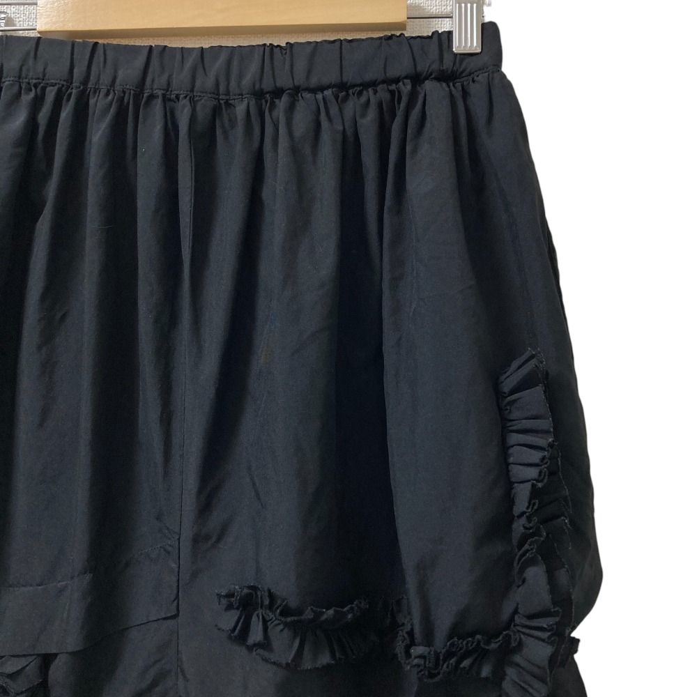 AD2015 COMME des GARCONS コムデギャルソン 製品染め フリルサルエルパンツ GP-P022 サイズS ブラック レディース 古着