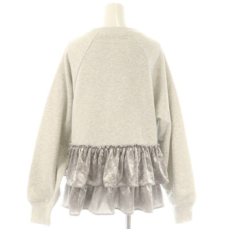 BEAUTY&YOUTHスウェットxベロアティアード プルオーバー　タグ付き BEAUTY&YOUTHスウェットxベロアティアード プルオーバー タグ付き H