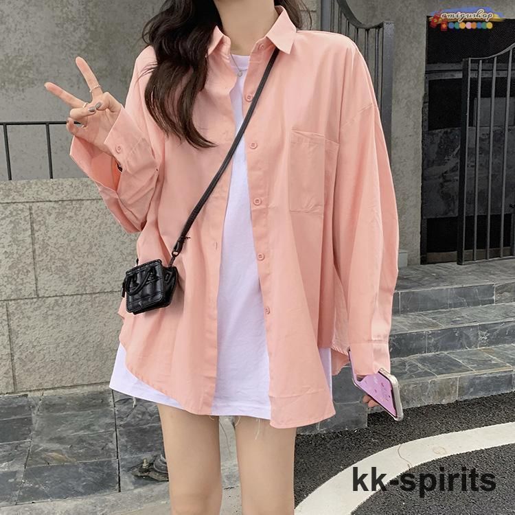 シャツ tシャツレディース 春秋 無地 トップス 長袖 小柄 シャツ 大きいサイズ トールサイズ ゆったり バンドカラー ノーカラー カジュアル シャツ tシャツレディース 春秋 無地 トップス 長袖 小柄 シャツ