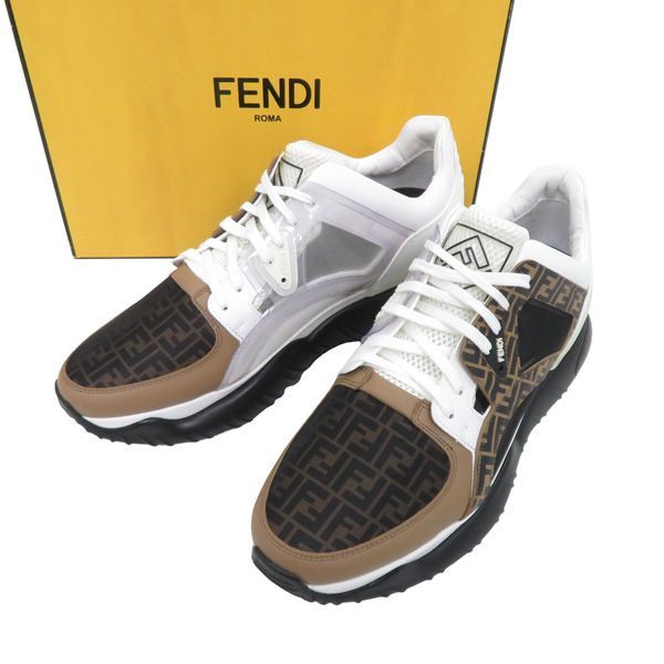 新古品 フェンディ 7E1217 FANCY FENDI ファンシー FFズッカ メッシュ レースアップ ダッド スニーカー シューズ 箱付き  46701 - メルカリ