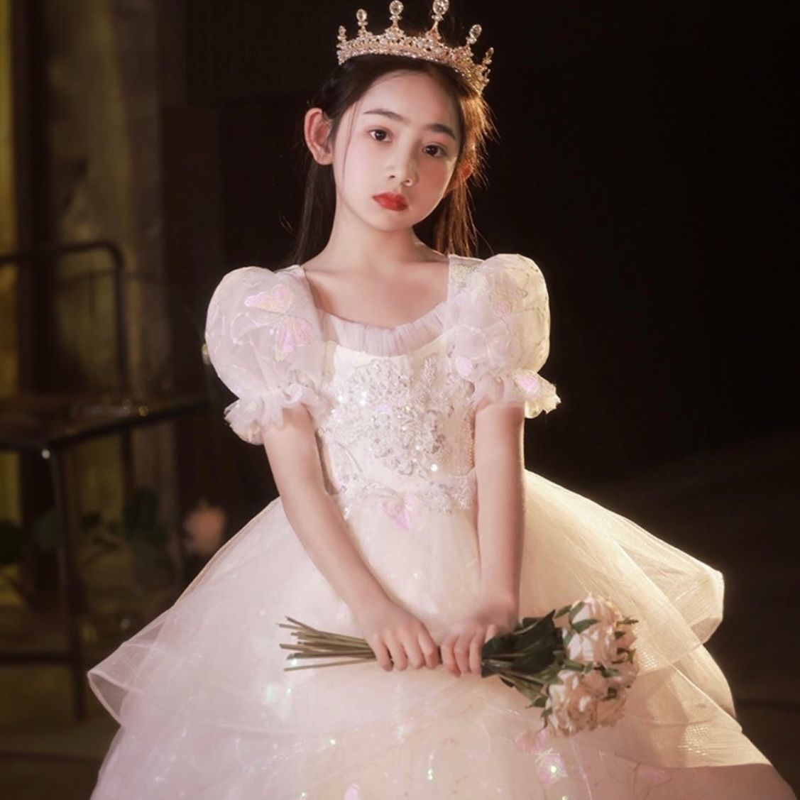 発表会ドレス 子供 ロング 高級 ドレス ジュニア 女の子 コンクール ドレス 結婚式 キッズ 160 150 バイオリン演奏会 こども フォーマル リボンワンピース