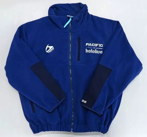 衣類 単品 ロゴ ボアジャケット ブルー XLサイズ PACIFIC RACING TEAM×ホロライブ vol.2 コラボグッズコース 同梱品