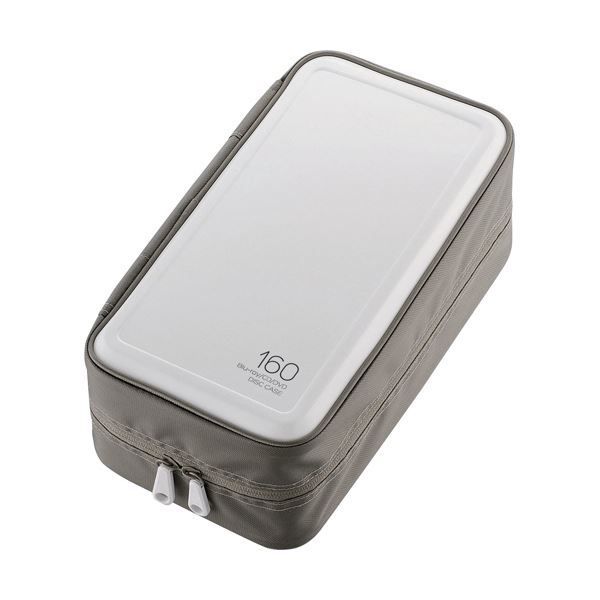 （まとめ）エレコム Blu-ray・CD・DVD対応ファスナーケース 160枚収納 ホワイト CCD-HB160WH 1個
