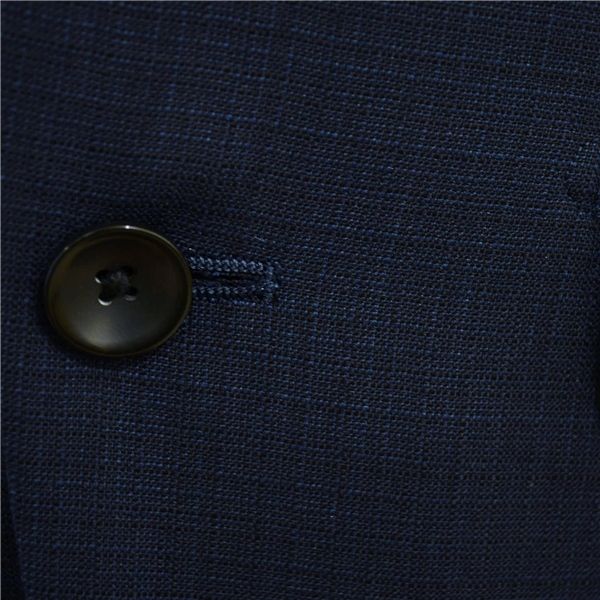 スーツセレクト 2つボタン シングルスーツ M Y5 ダークネイビー チェック ノータック 袖口3つ釦 開き見せ BLGP1753 夏物 春夏 5XI002 メンズビジネス 202509 KANDAIZUMI_COM