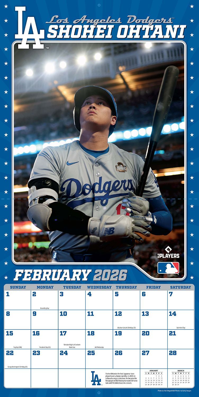 人気メーカー・ブランド 大谷翔平 2026年カレンダー（輸入版）CL26-2500 メルカリ - 記念グッズ