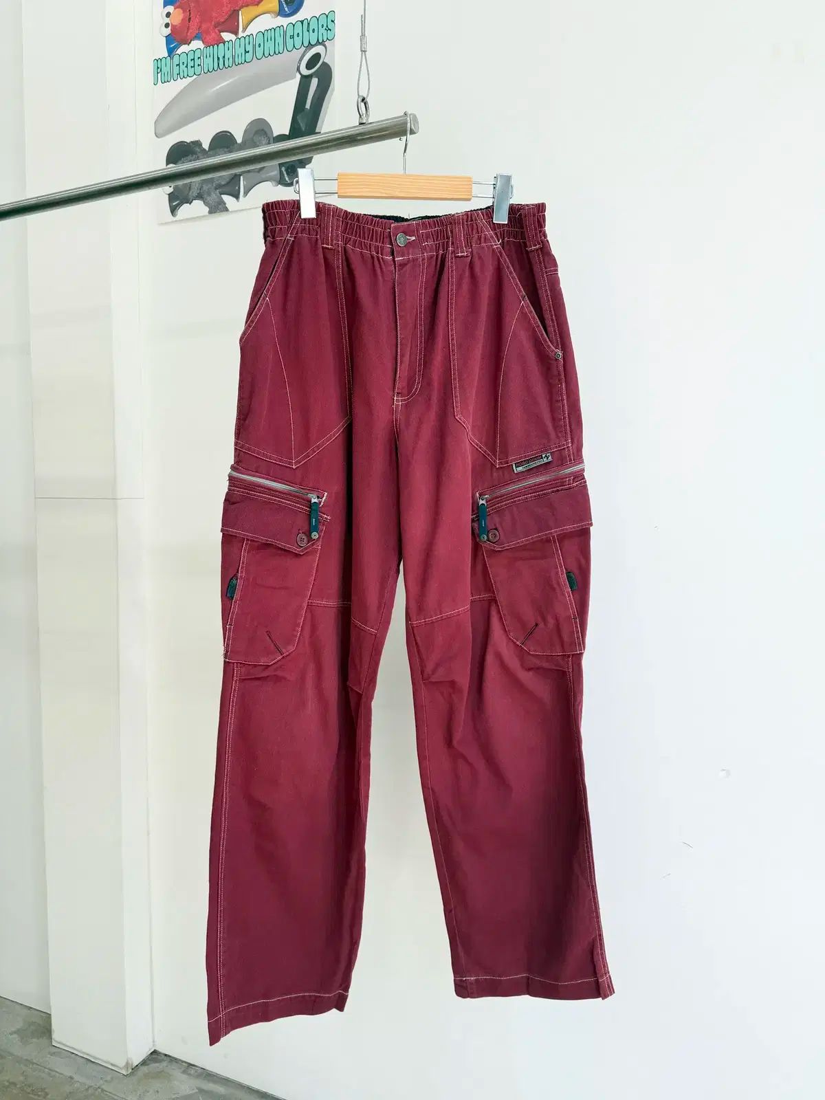 HOBO DENIM バーガンディー パンツ