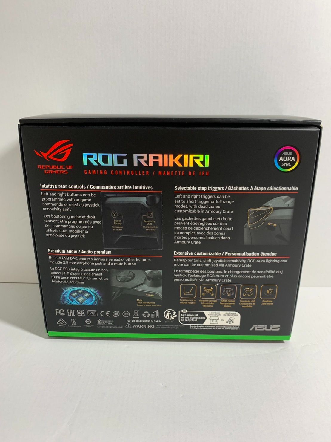 24.ASUS ROG RAIKIRI ゲーミング コントローラー XBOX 併売品