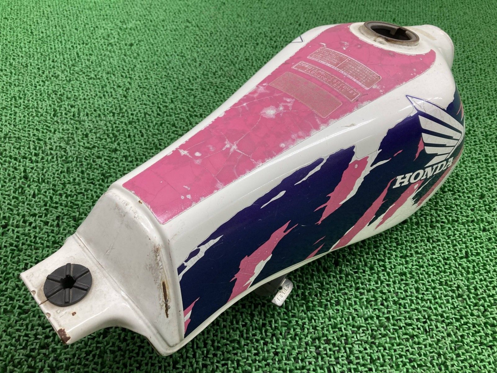 TLM220R タンク 白 ホンダ 純正 MD23 92年モデル フューエルコック フューエルタンク ガソリンタンク ペイント素材 jC