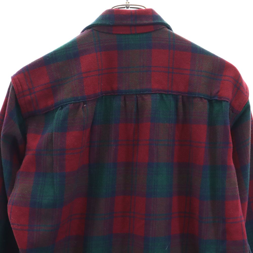 ヴィンテージ 50s 60s 開襟 チェック柄 長袖 オープンカラー