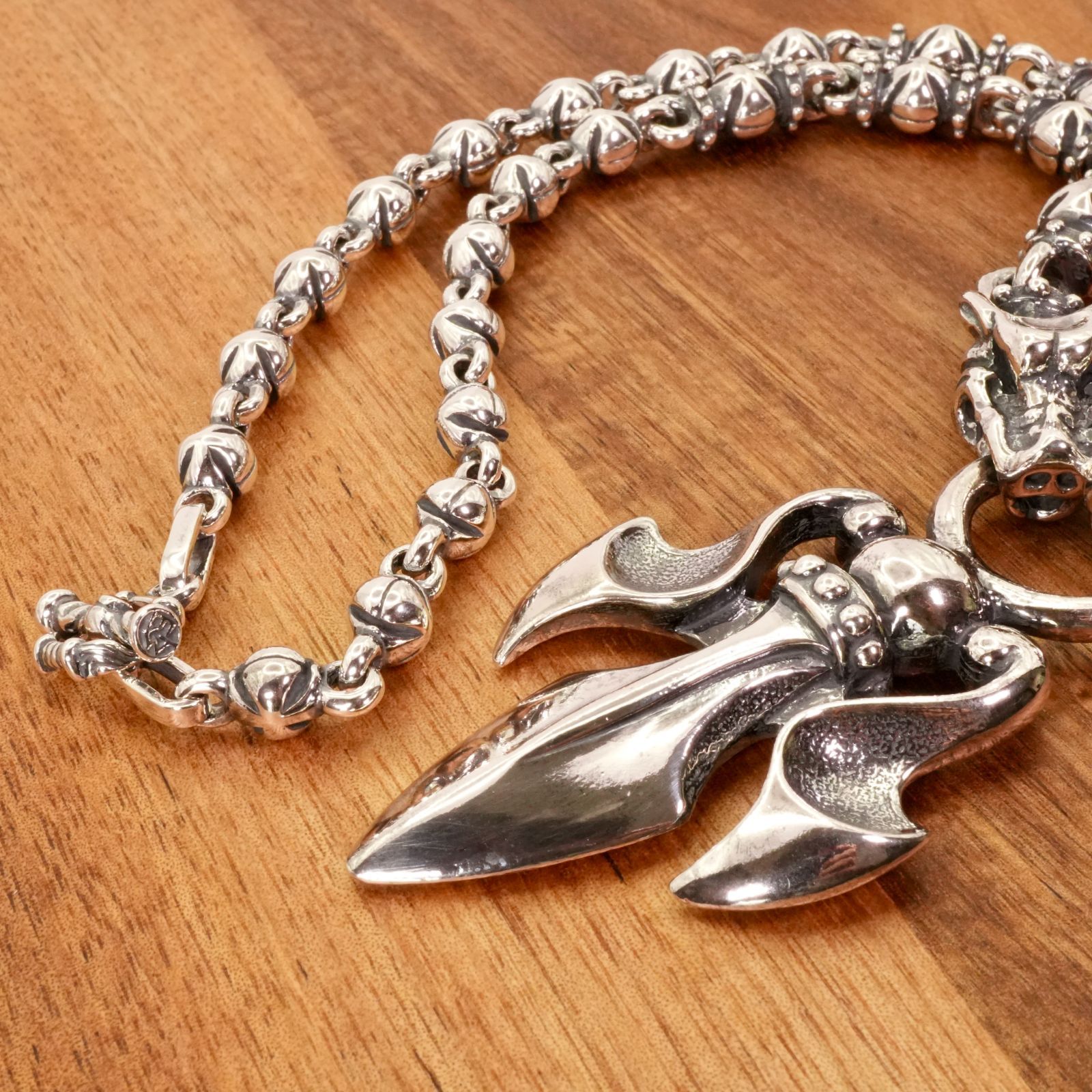 極希少 トラヴィスワーカー トライデントドラゴン トグルネックレス/24