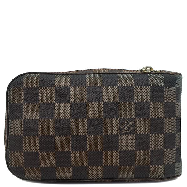 ルイヴィトン LOUIS VUITTON ボディバッグ ジェロニモス ダミエキャンバス ダミエエベヌ ゴールド金具 茶 ウエストバッグ  N51994 CA2077【中古】