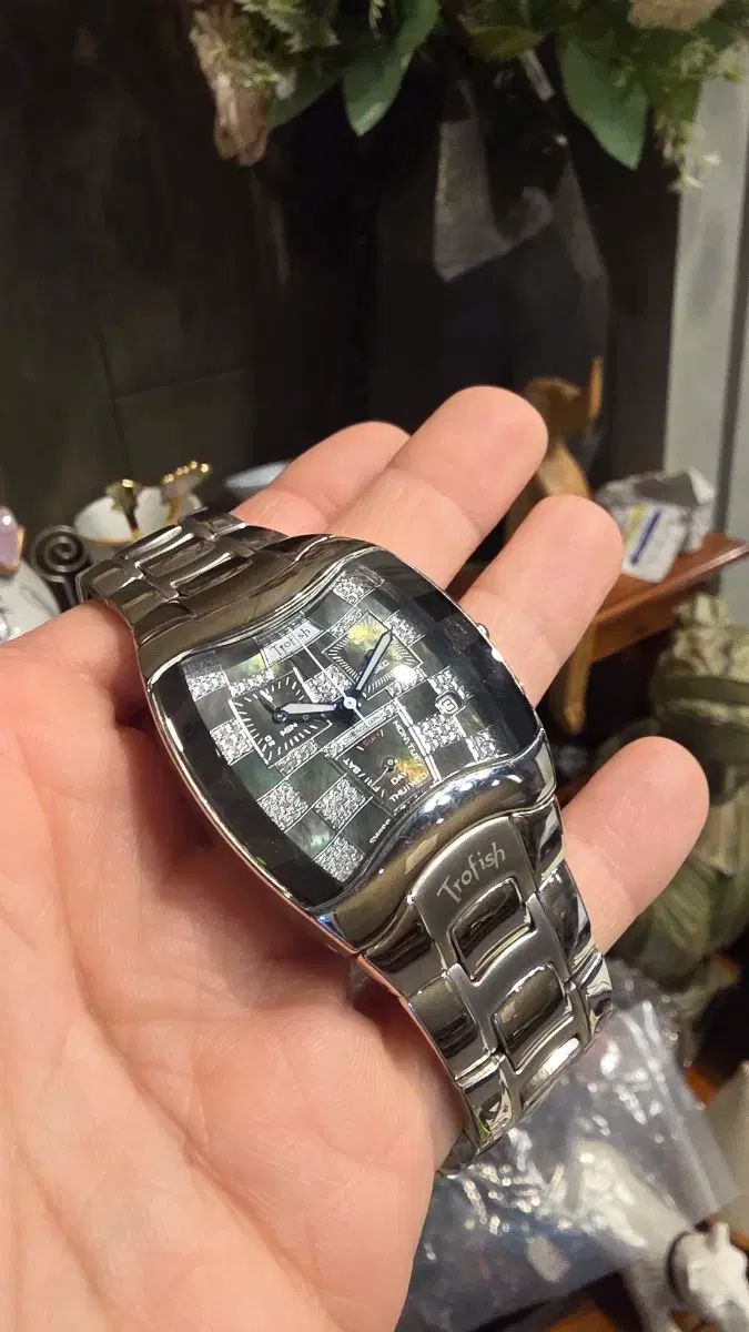 ヴィンテージ Trofish トロフィッシュ スチール 時計 クォーツ クロノグラフ