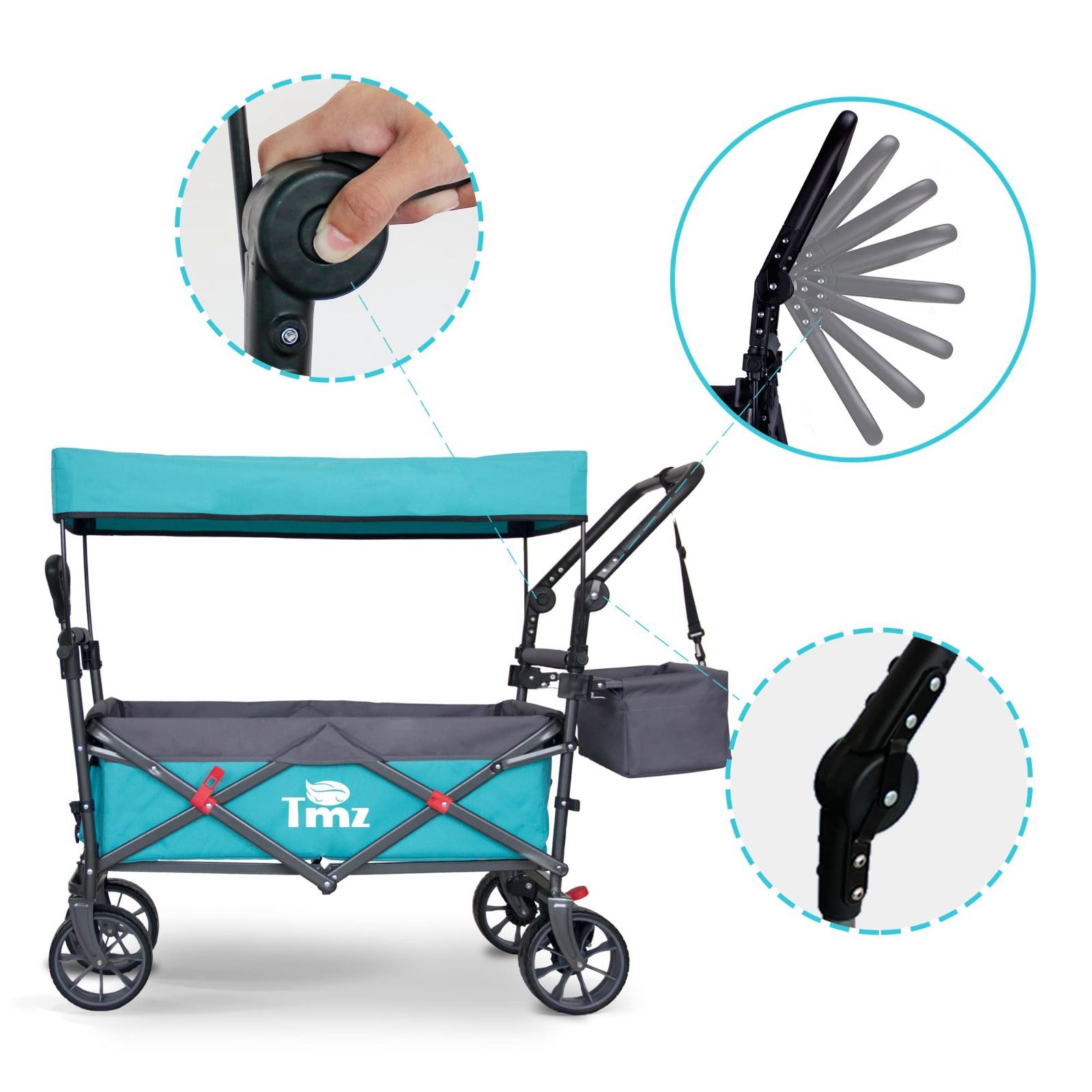 特価』折りたたみキャリーカート耐荷重 キャリーワゴン 120KG 大径