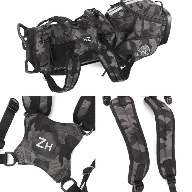 ゼロハリバートン　キャディバッグ　スタンド式　ゴルフ　ブラック　9型　7分割 ZERO HALLIBURTON ゼロハリバートン ゴルフ キャディバッグ