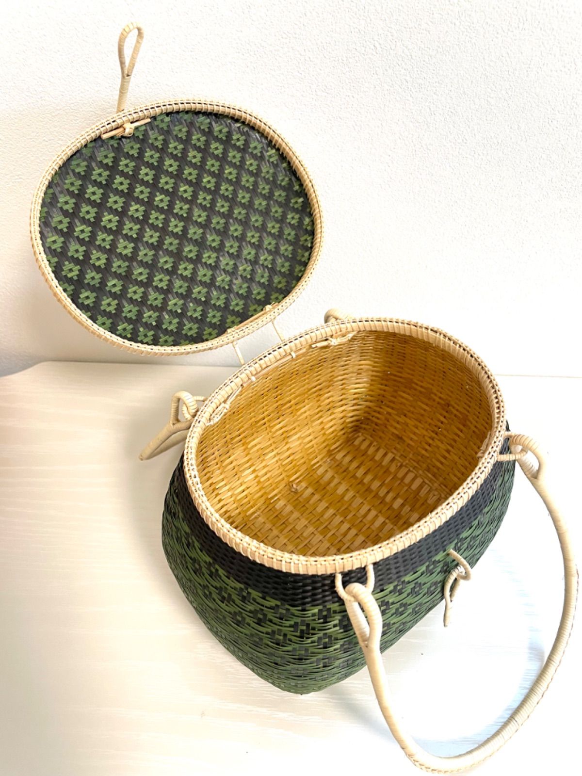 かごバック　バンブーバック　内布付き　プラニー工房 13d14ec99c40b7ea511c1d86d36e0f