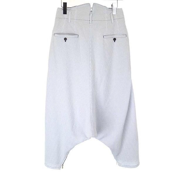 18ss 美品■sulvam■シアサッカー ボンテージ パンツ サルエル調 M 18ss 美品□sulvam□シアサッカー ボンテージ パンツ サルエル調