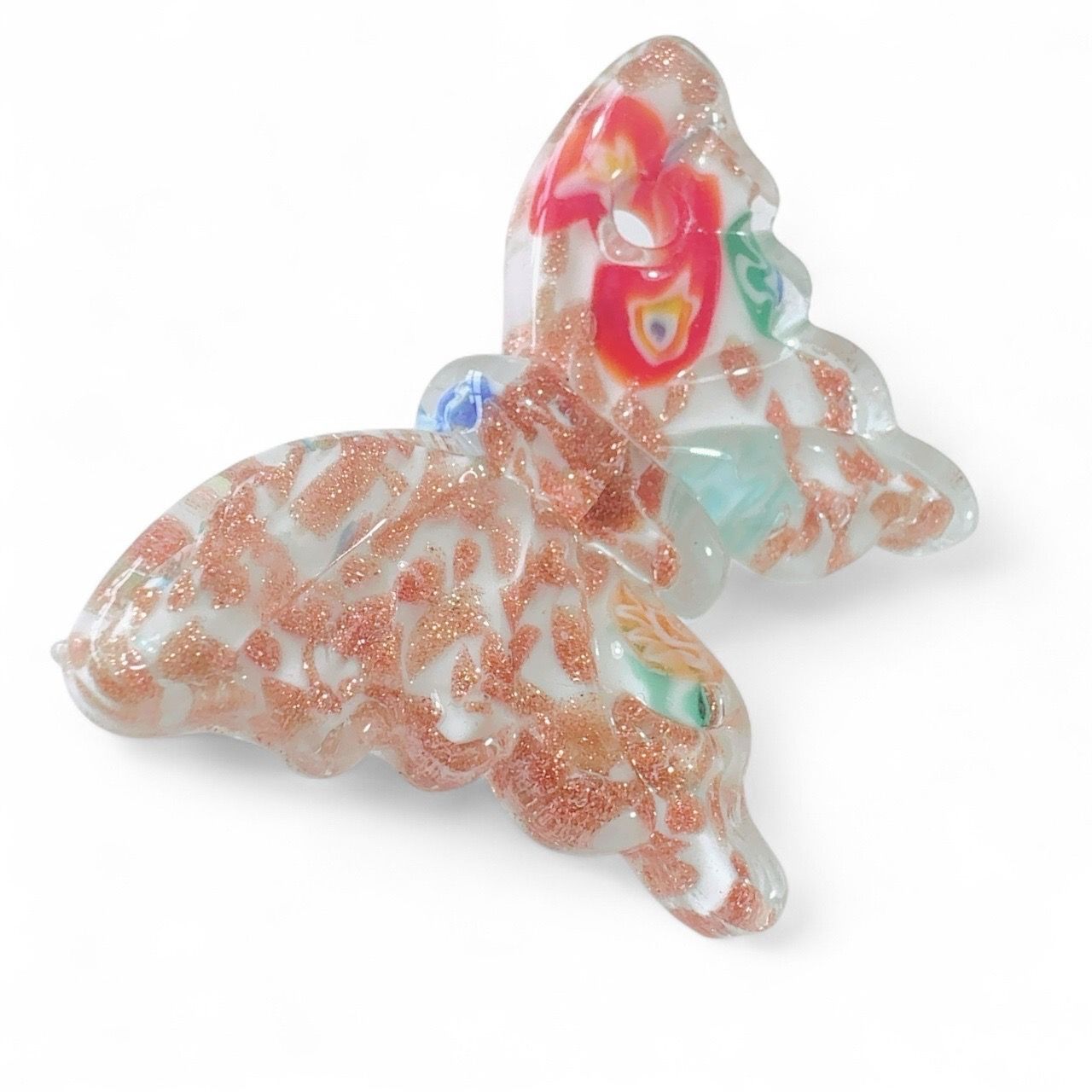 Y517 ユタが送念 嘘や偽りを見抜き 本当に大切な縁だけを残す てぃだの白蝶珠 騙されない あなたを守る ホワイト バタフライ ガラスチャーム ペンダントトップ 恋愛運 祈祷師 お守り 御守り 沖縄 強さ ネイチャーパワー 浄化 真実の愛 嘘を見抜く