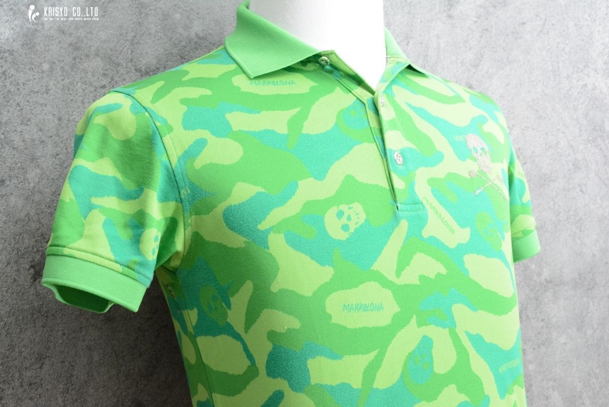 マーク&ロナ グリーン ポロシャツ L マーク＆ロナ ML 【速乾UV】ビッグ