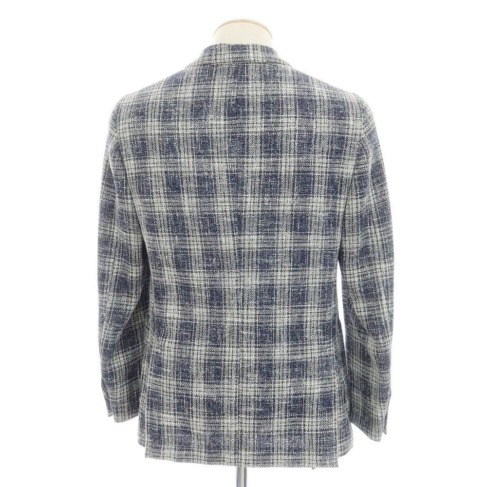 中古】ラルディーニ LARDINI ウールコットン チェック ジャケット