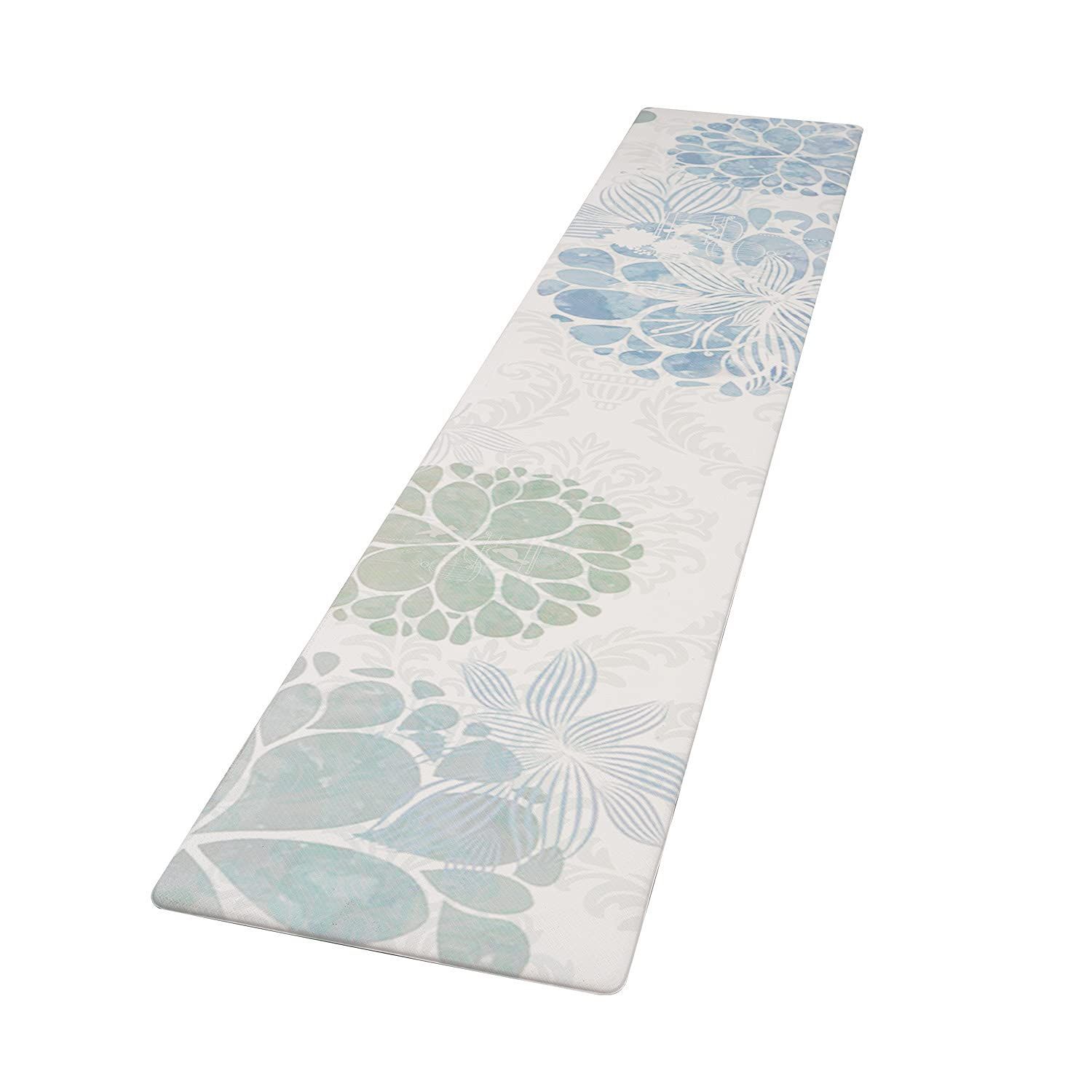 約45cm*240cm お手入れ簡単 厚さ10mm 防炎 抗菌 滑り止め 花びら柄 おしゃれ 撥水 PVCロング床マット ずれない ット 拭ける台所マ キッチンマット Ashmore