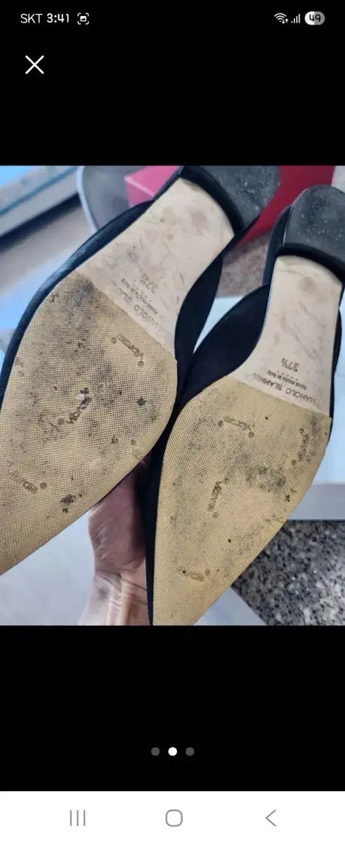 Manolo Blahnik マノロブラニク 黒 スリッパ ミュール