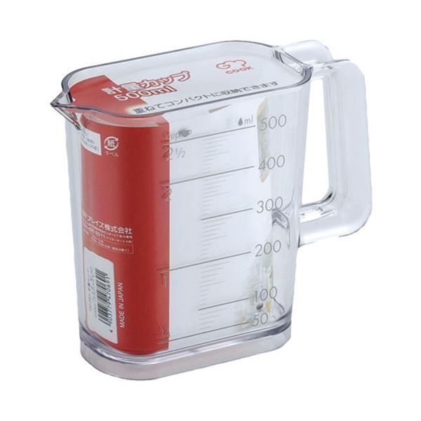 （まとめ） 和平フレイズジー・クック 計量カップ 500ml シルバーグレー GC-263 1個 【×5セット】