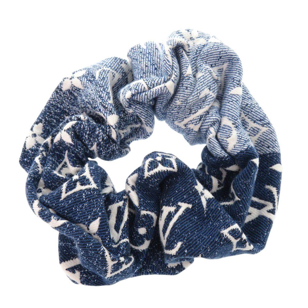 美品 ルイ ヴィトン シュシュ デニム モノグラム M77439