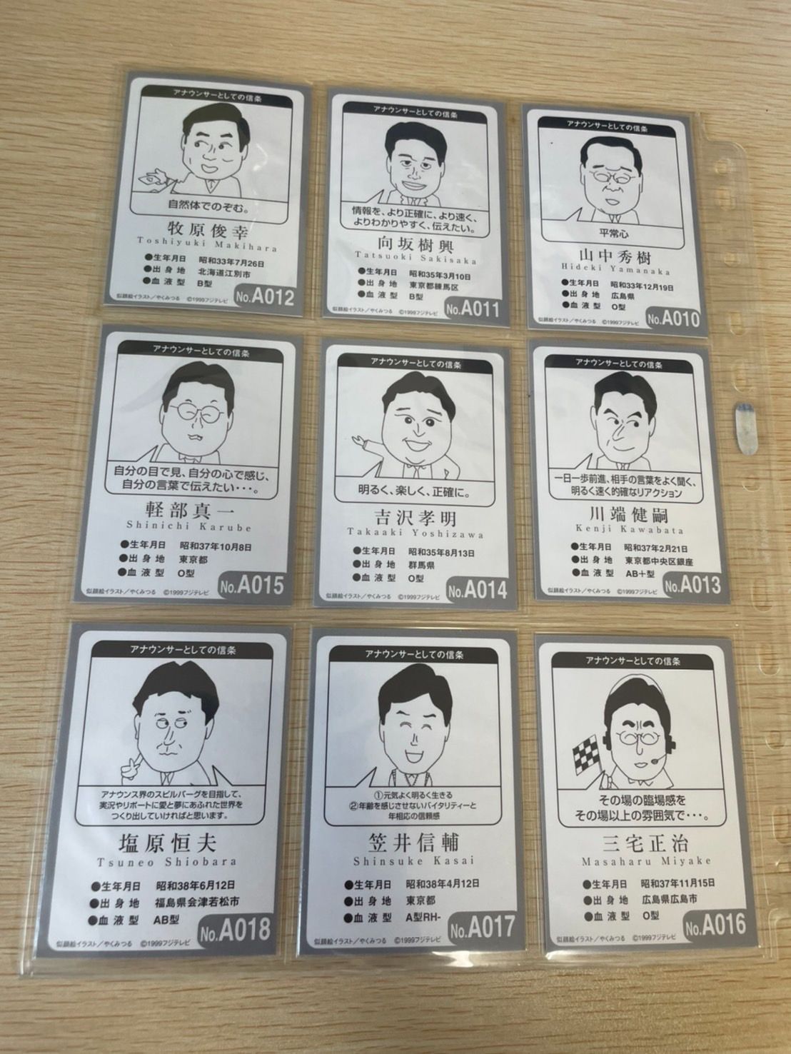 フジテレビ アナウンサー アナ カード 全90種 コンプリート コンプ