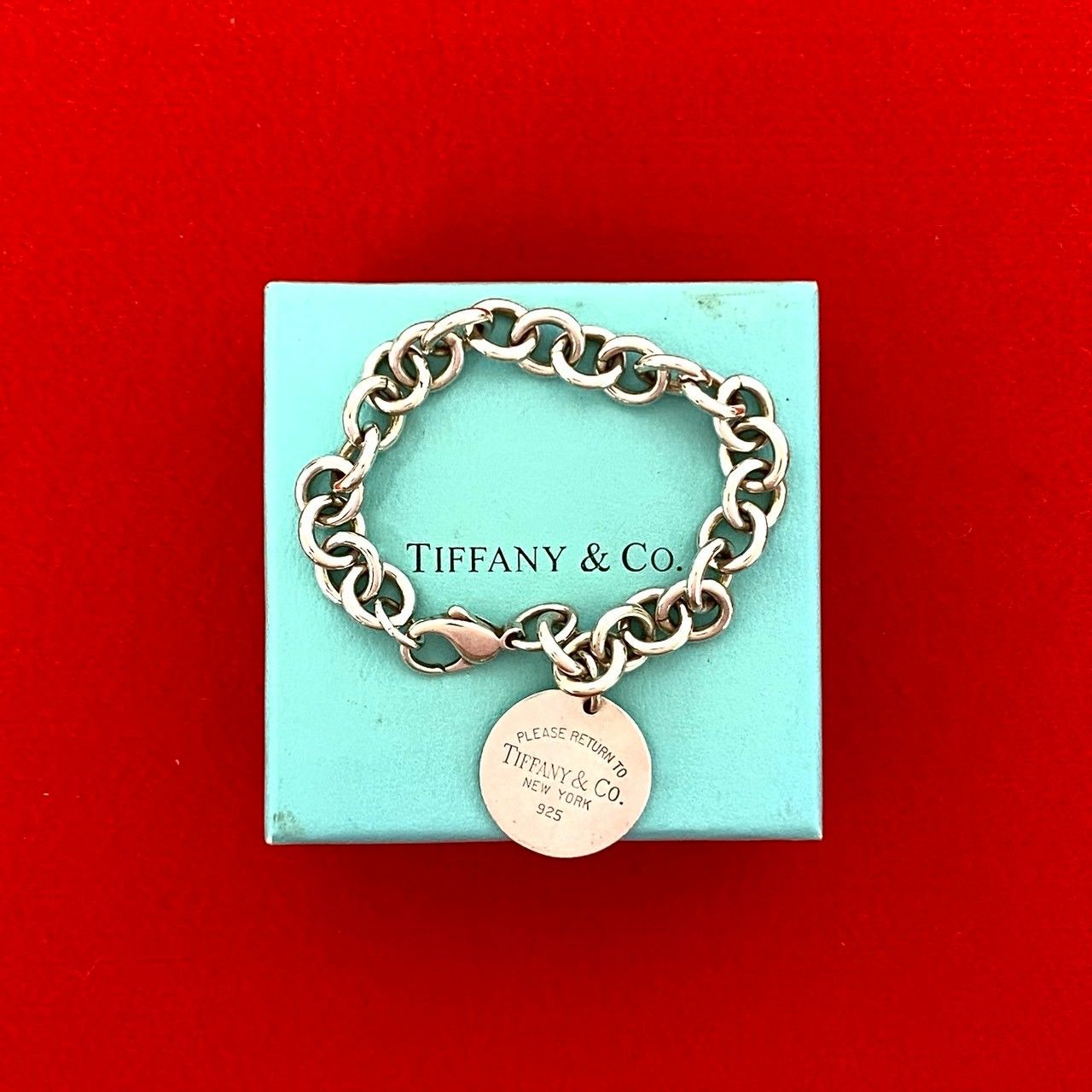 品 TIFFANY-Co. ティファニー リターントゥ ブレスレット ロゴ モチーフ シルバー925 バングル アクセサリー 17423