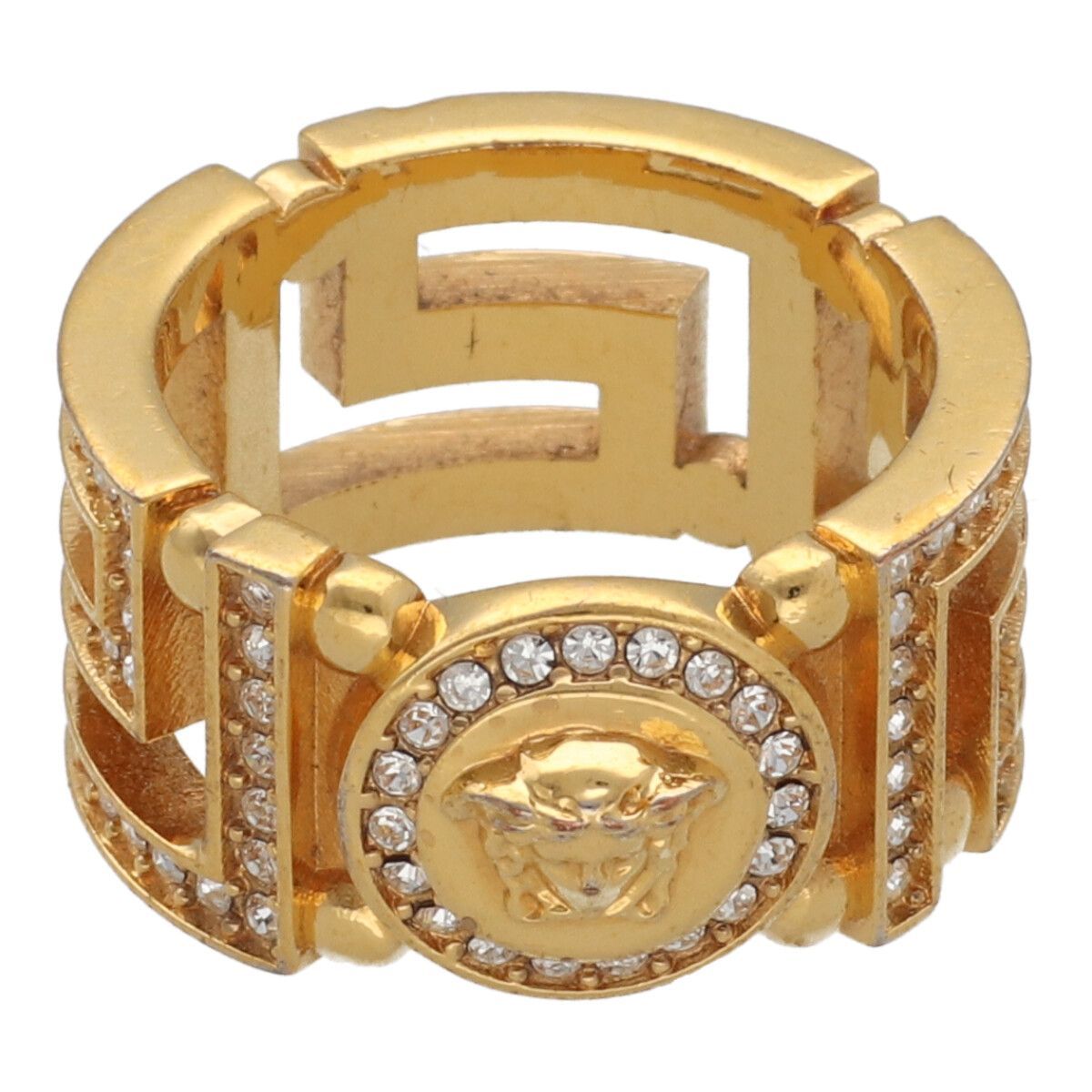 VERSACE ヴェルサーチ クリスタル メドゥーサ グレカ リング 【公式通販】