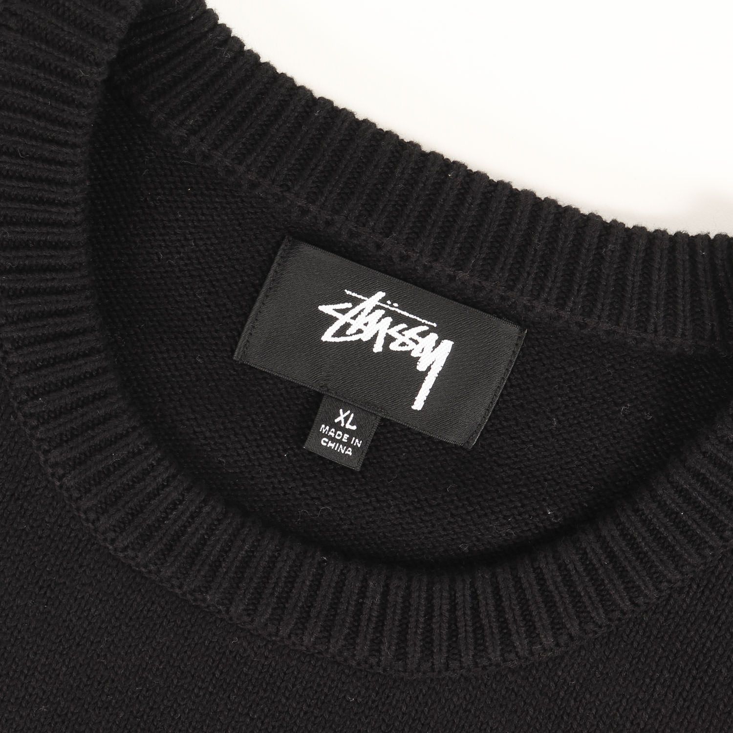22AW Stussy Stock Sweater ニット XL ブラック Stussy STOCK SWEATER