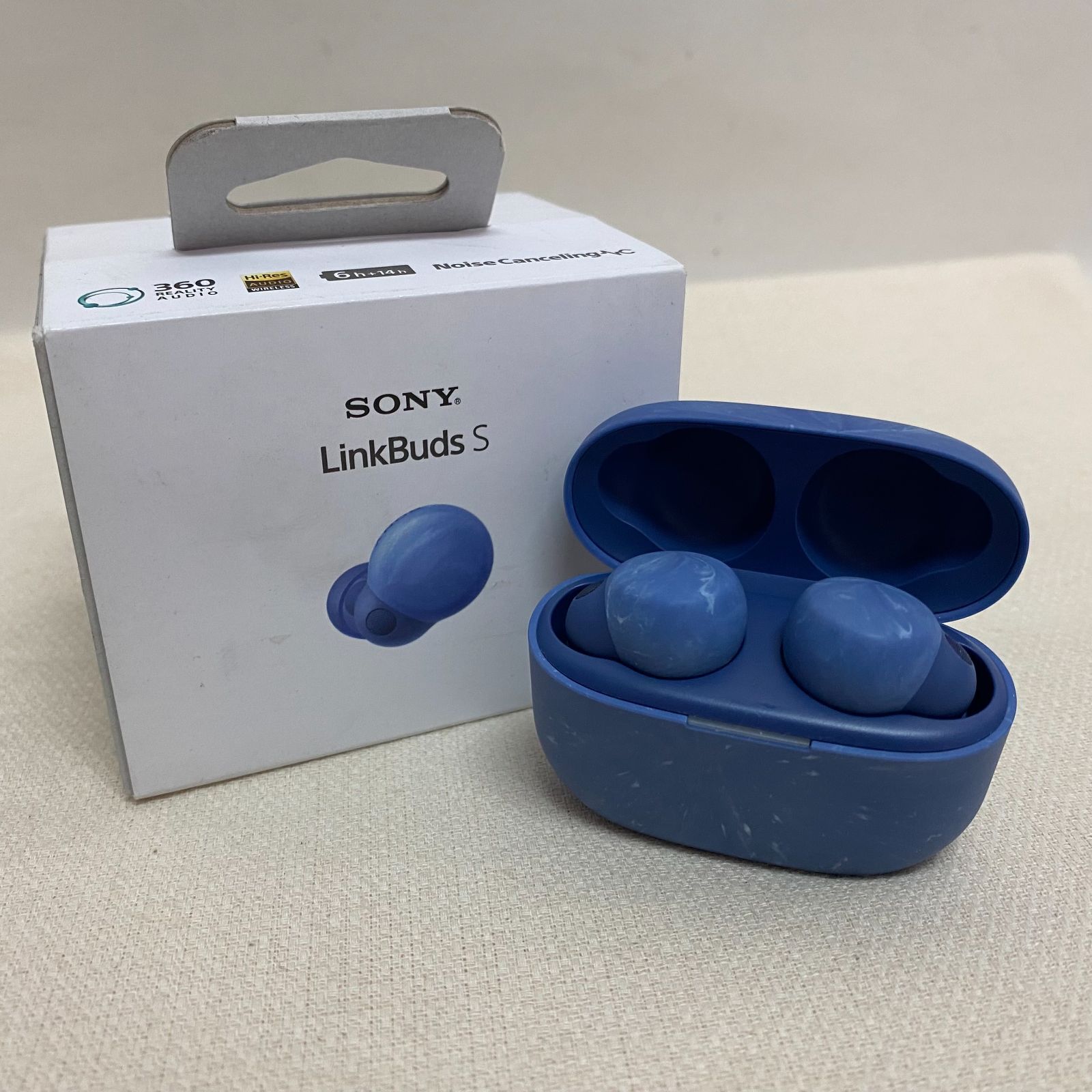 浜館46-602 店舗併売品 SONY ソニー ワイヤレスノイズキャンセリングステレオヘッドセット LinkBuds S WF-LS900N LC アースブルー 品