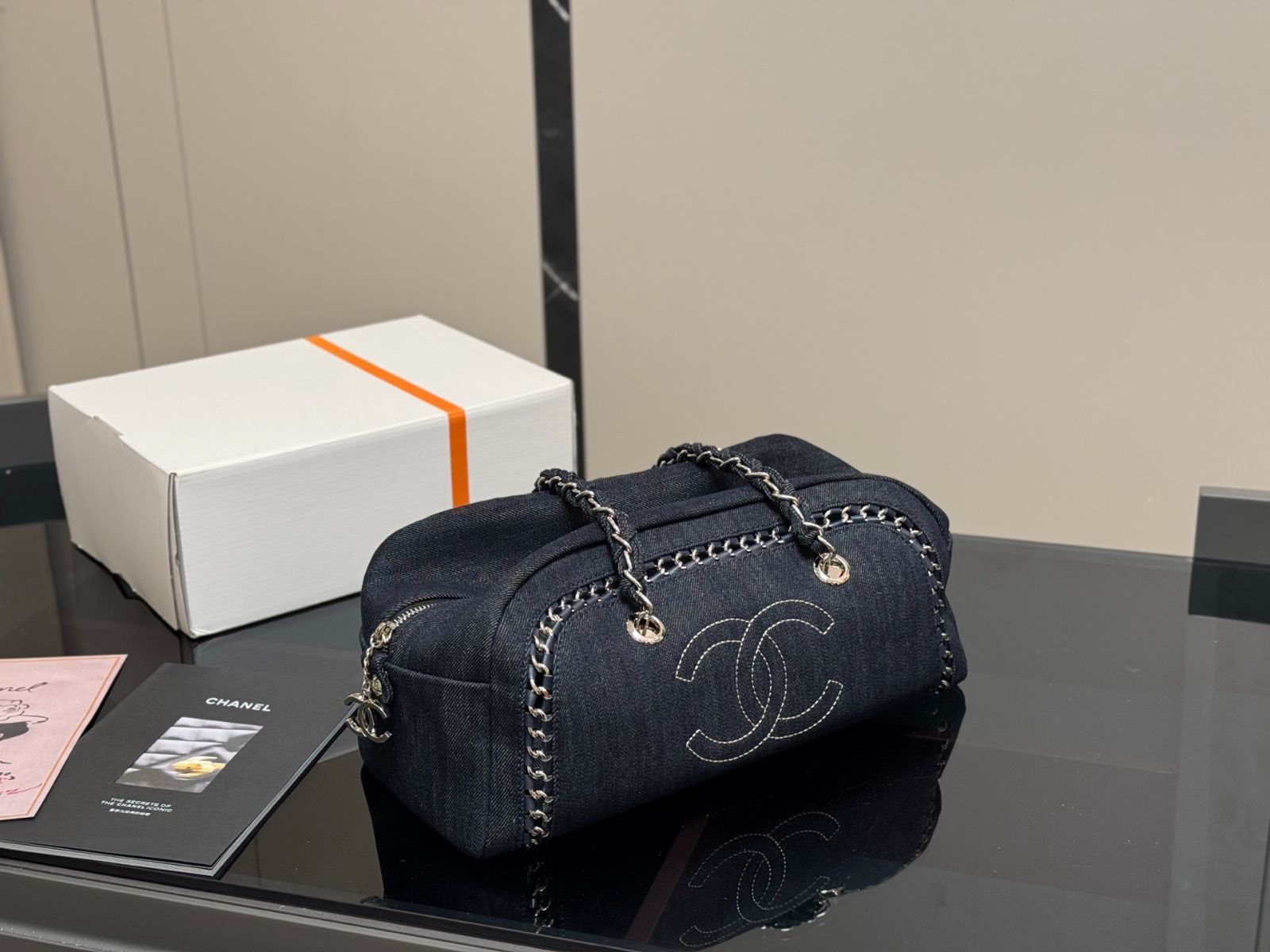 今日 Chanel シャネル デニム ボウリングバッグ-WTO輸入5
