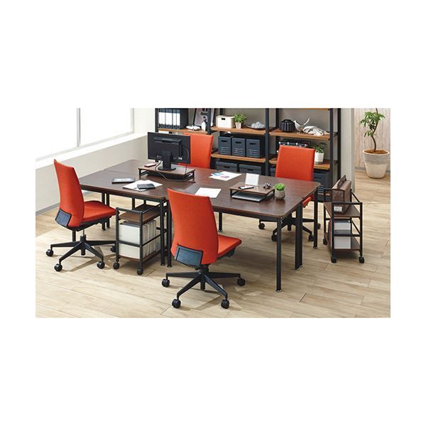 まとめ YAMAZEN モニタースタンド 幅390mm ココアブラウン DTS-3925CCBBK 1台 組立品 ×3セット