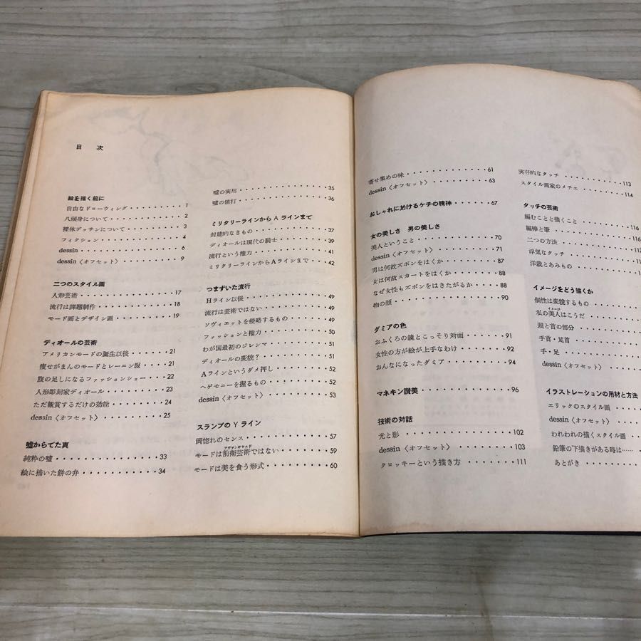 1▽ 希少 スタイル画教室 モード エスプリ デッサン 長沢節 1956