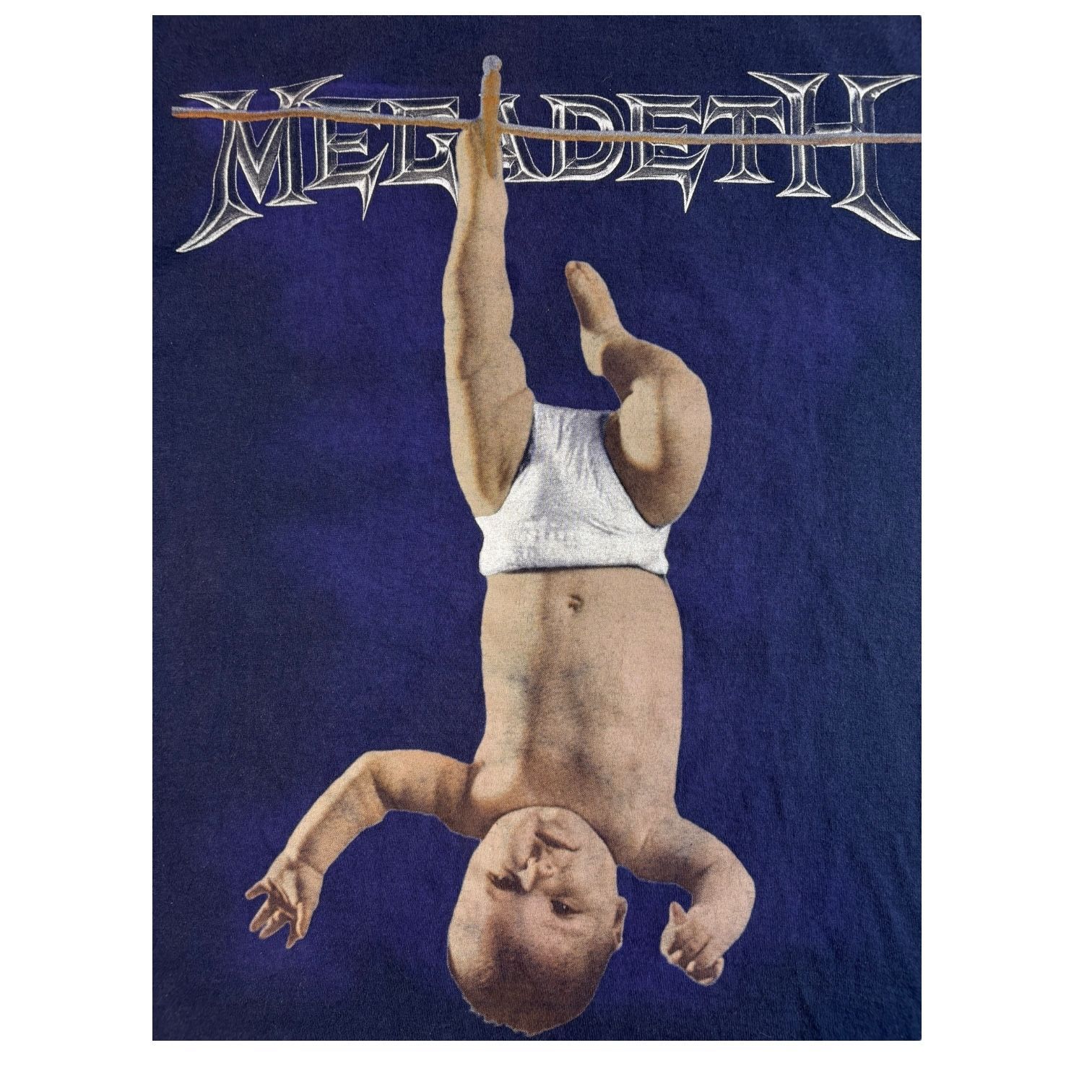 ★希少！！！当時物⚫③MEGADETH★メガデス⚫1994年 ツアーTシャツ MEGADETH】メガデス 1994 YOUTHANASIA NAVY Tシャツ giant BY