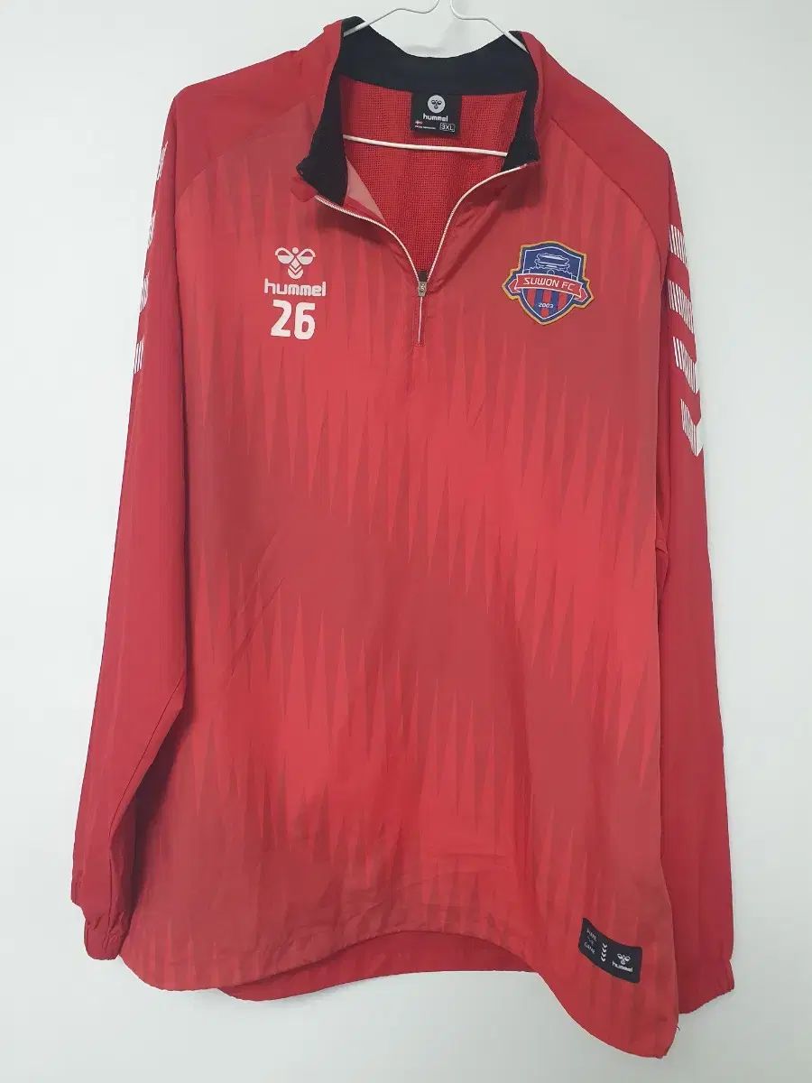 ヒュンメル 水原FC 26番 ハーフジップアップ ウォームアップ シャツ XXL
