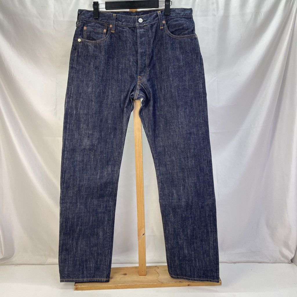 01w-4103 スタンダードカリフォルニア STANDARD CALIFORNIA 5P Denim pants 901 66 One Wash W34L32 ボタンフライ ブルー サイズ34 メンズ デニムパンツ コットン