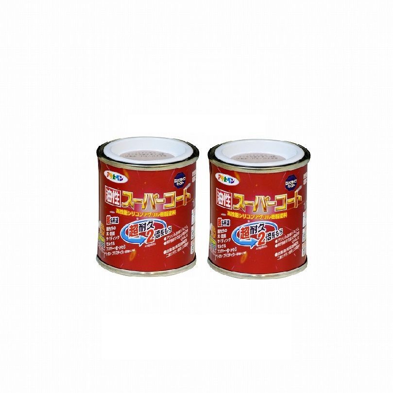 アサヒペン 油性スーパーコート １／１２Ｌ シャドーピンク 2缶セット