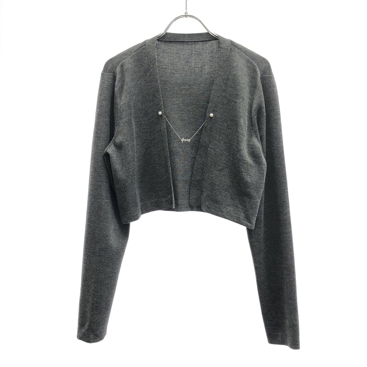 FOXEY NEWYORK フォクシー ニューヨーク Initial Cardigan カーディガン 44122 グレー 42