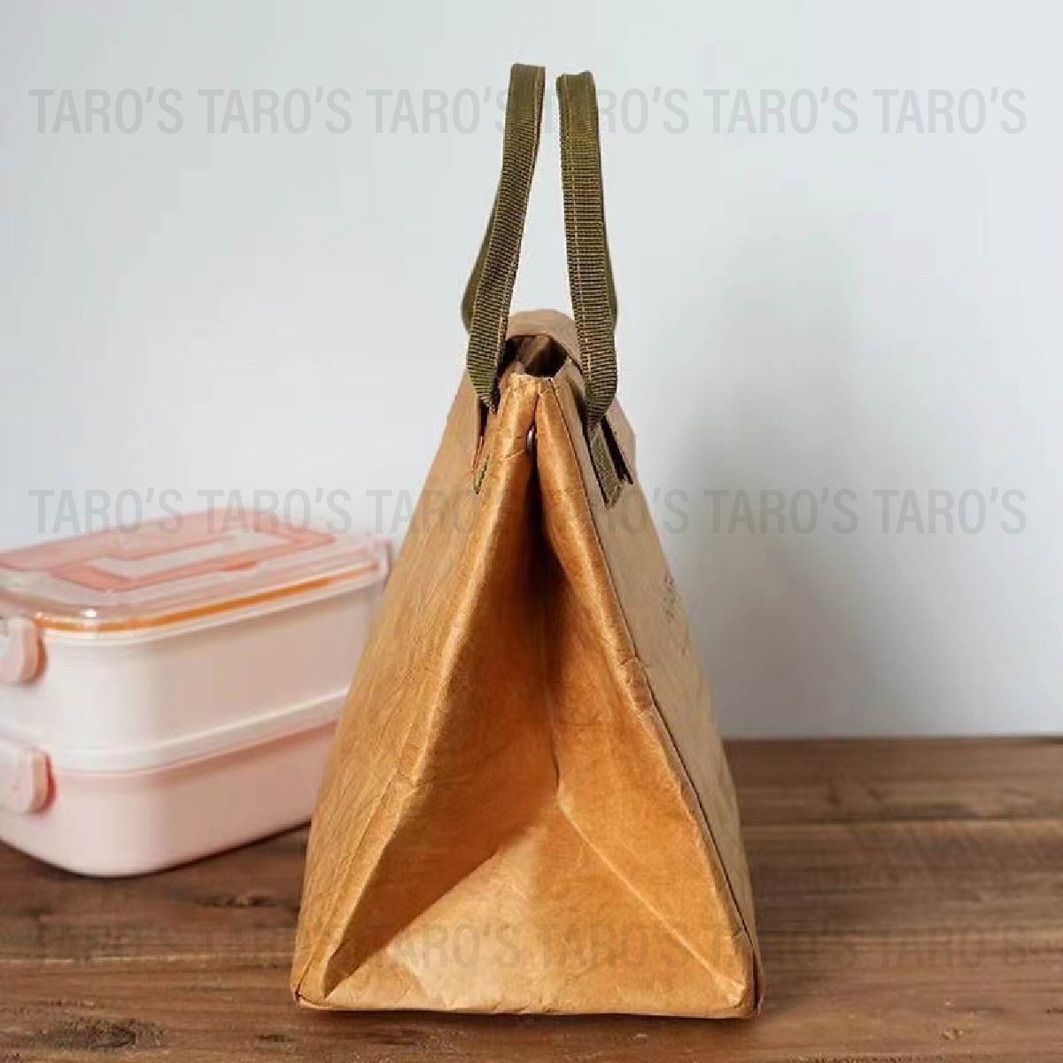  クラフト紙風 ランチバッグ 取っ手付き 保冷 保温 防水 おしゃれ ランチトート 弁当袋 大容量 コンパクト かわいい ブラウン 折りたたみ 軽量 ピクニック 通勤 通学 メンズ レディース その他 弁当箱 水筒