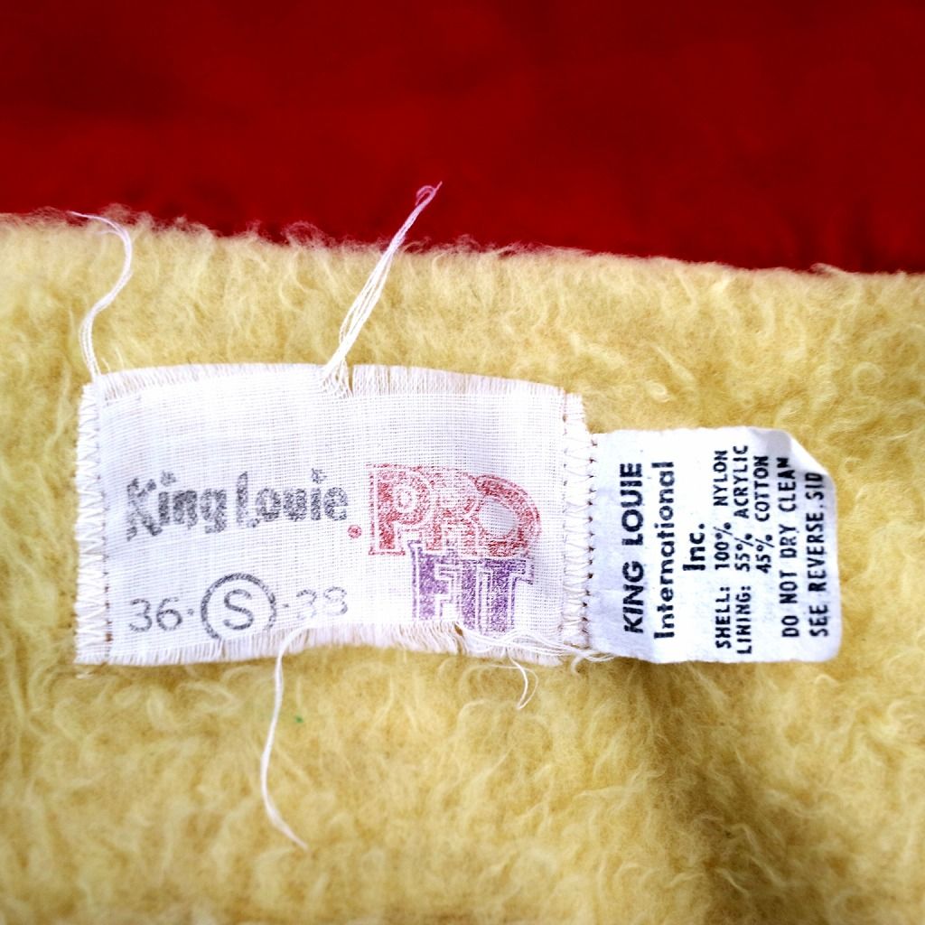 SALE/ 70年代 USA製 King Louie キングルイ ナイロンコーチ ジャケット 防寒 レッド (メンズ S)   N9513