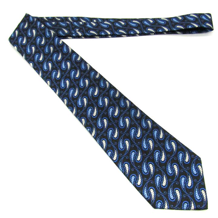 ターンブル＆アッサー ブランド ネクタイ ペイズリー柄 シルク 英国製 PO メンズ ネイビー Turnbull - Asser 英国王室御用達