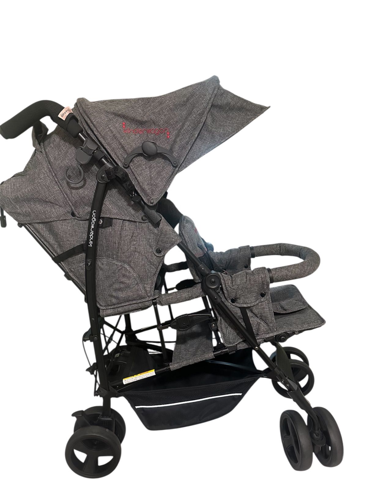 二人乗りベビーカー グレー