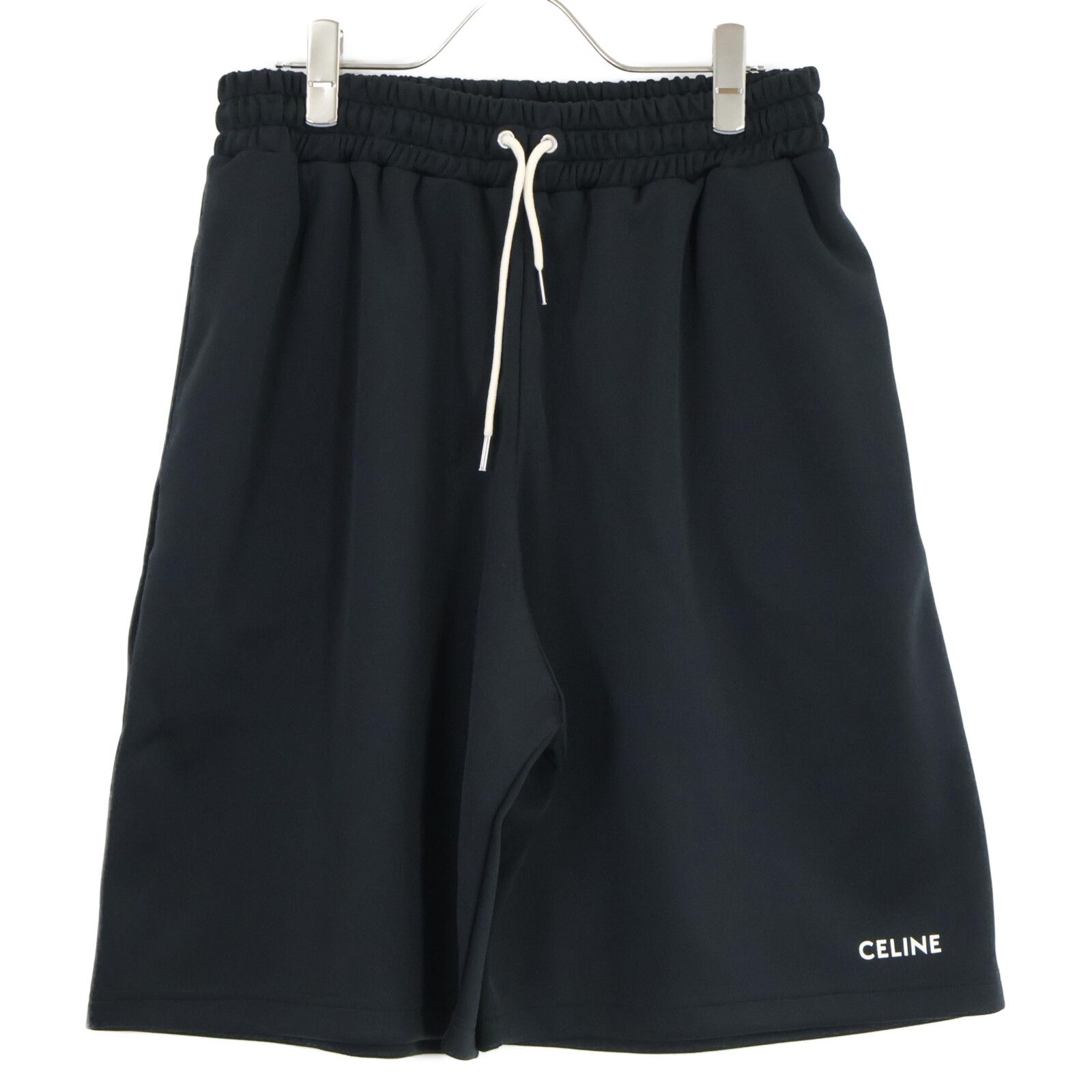 CELINE オーバーサイズジャージーショートパンツ　メンズ　ブラック　Lサイズ CELINE オーバーサイズジャージーショートパンツメンズブラックLサイズ