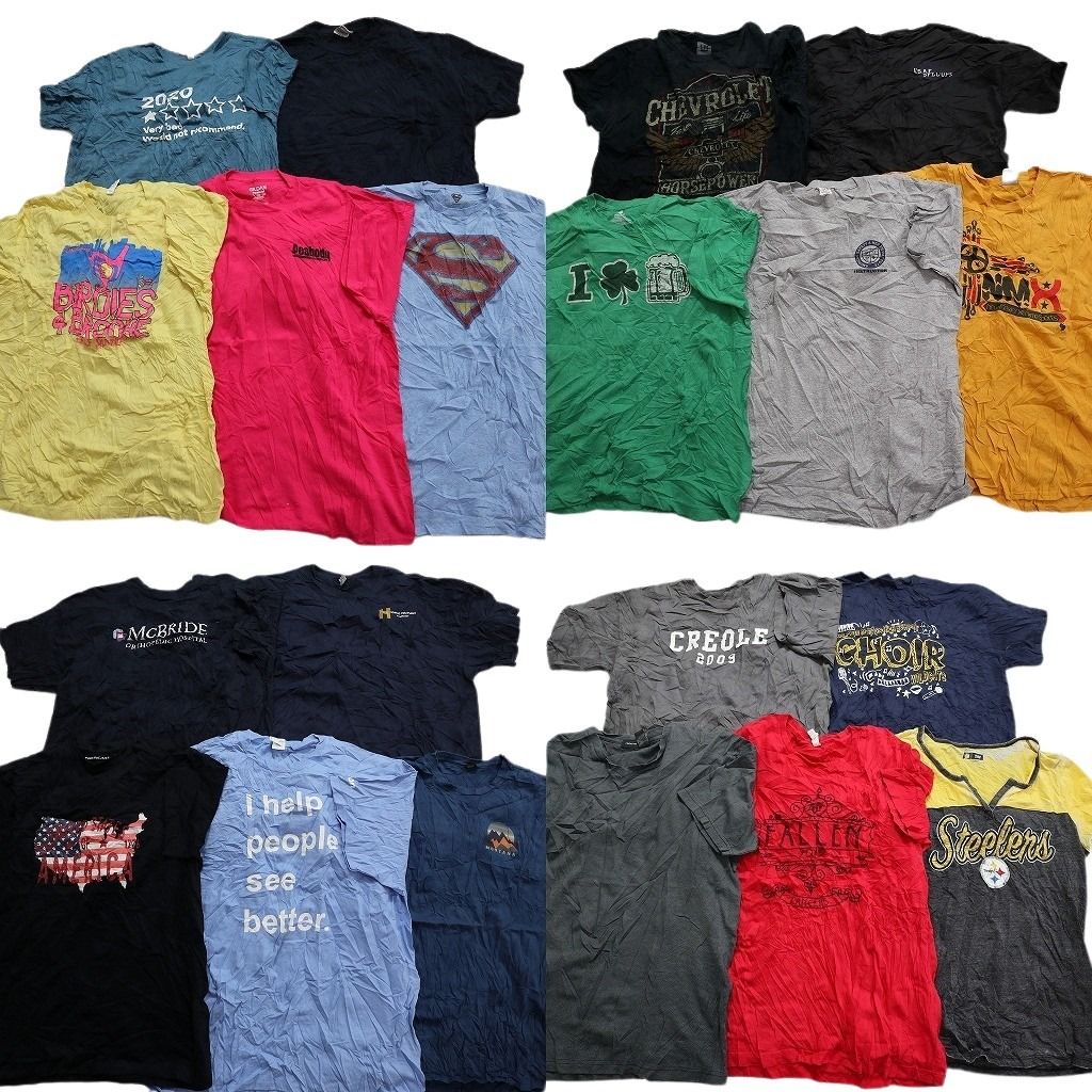 古着卸 まとめ売り カラーmix 半袖Tシャツ 20枚セット (メンズ