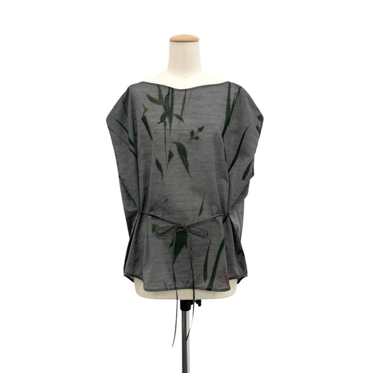 Mame Kurogouchi マメクロゴウチ KASURI Jacquard Blouse 三越伊勢丹別注カスリジャガード ブラウス ブラック 2 MM20SS-SH513